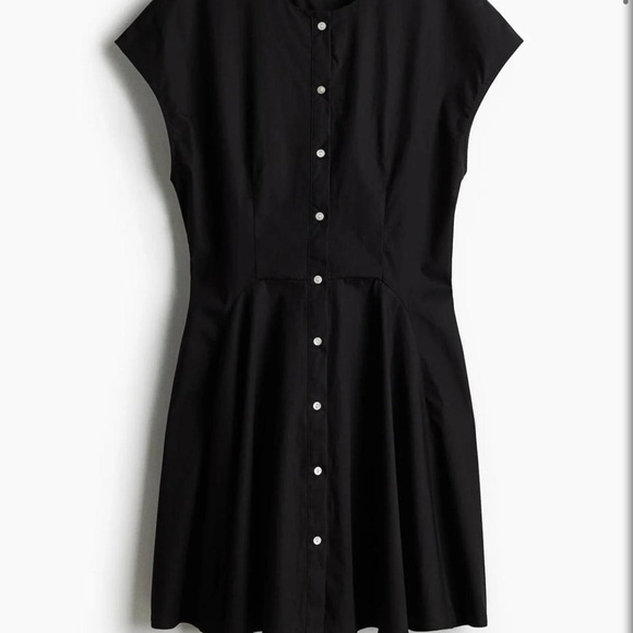 H&M Black Button-Up Mini Dress - Picture 1 of 4